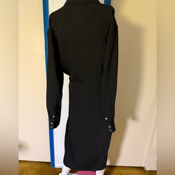 Veronica Beard midi wright dress 16 nwt black dress shirtdress $545 - Picture 13 of 13